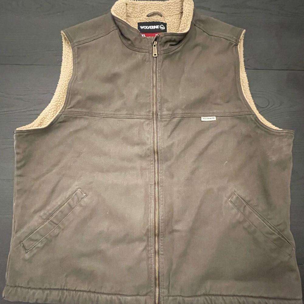 Wolverine Brown Vest with Cream Lining